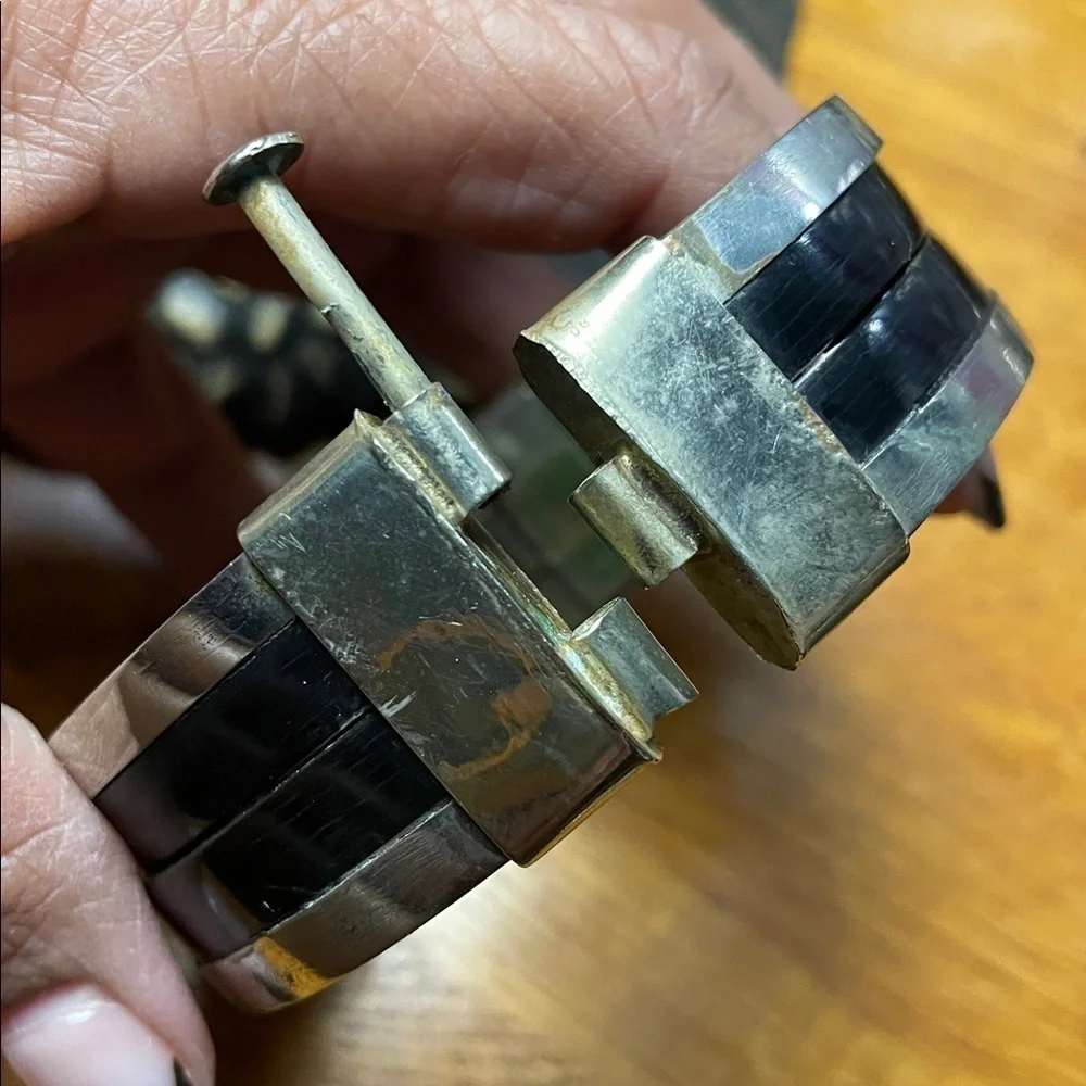 Vintage Black and Gold Men's Bracelet